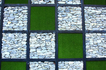grass and stone patternの写真素材
