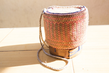 Rice put for sticky riceの写真素材