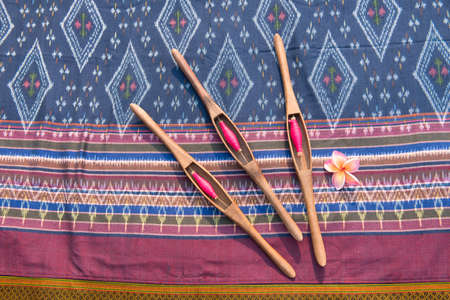 Thai silkの写真素材