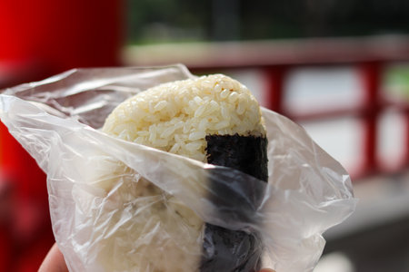 Traditional Taiwanese delicacy, rice ball, is popular in Taiwan.の写真素材