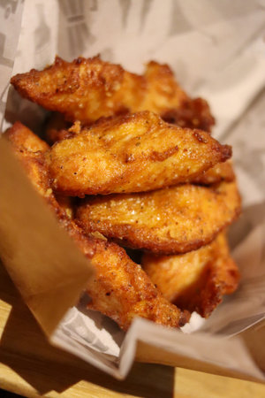 Spicy Hungarian-style chicken fillet with strong flavors.
