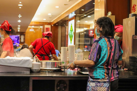 Taipei City - Taiwan -07 24 2023: The storefront of Wangcheng Fuchi, a renowned Taipei delicacy known for its meat zongzi.のeditorial素材
