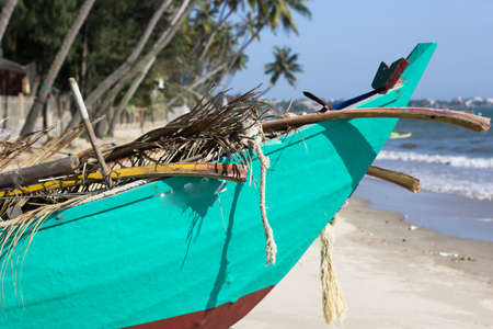 Boat on the beachの写真素材