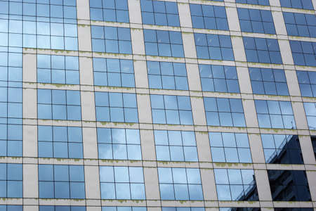 Office glass windows with beautiful reflection in Brazil