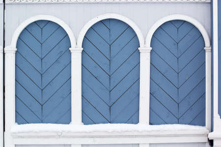 Closeup part of wooden fenceの写真素材