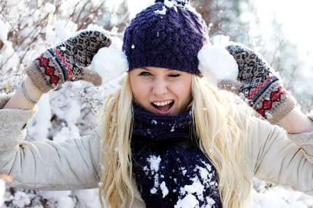 Happy winter girl