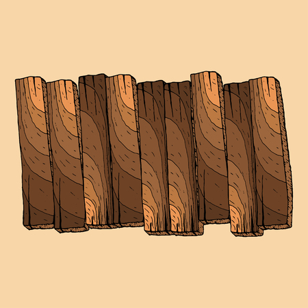Wooden fence background vector illustrationのイラスト素材