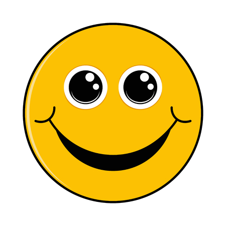 Vector illustration of smiley. Smiling face. Happy smiley. Vector happy face.のイラスト素材