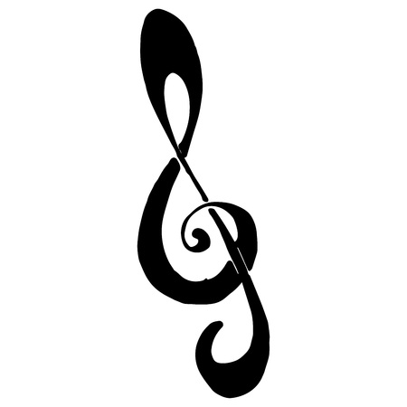 Vector illustration of music notes. Doodle. Hand draw.のイラスト素材