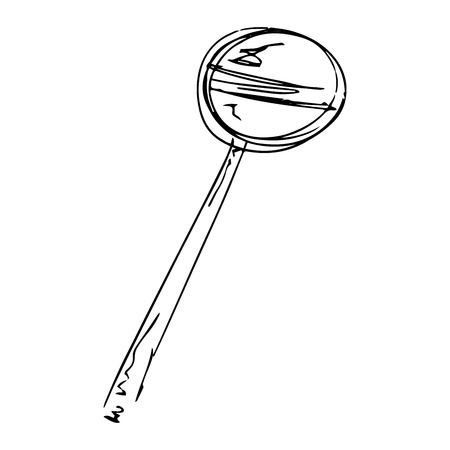 Vector illustration of doodle lollipop. Hand drawn candy. Sketch lollipop, candy.のイラスト素材