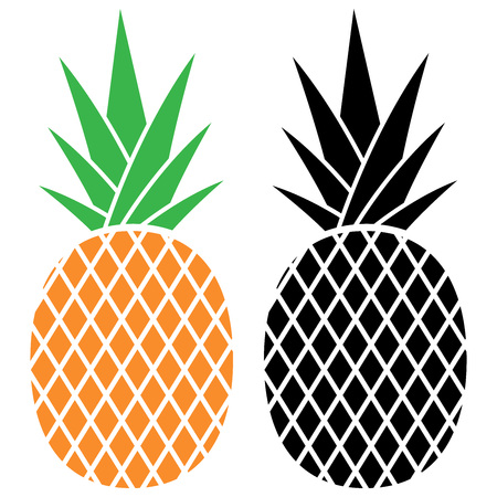 Pineapple. Vector illustration of pineapple. Pineapple Icon.のイラスト素材