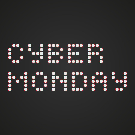 Background with pixel cyber monday text.のイラスト素材
