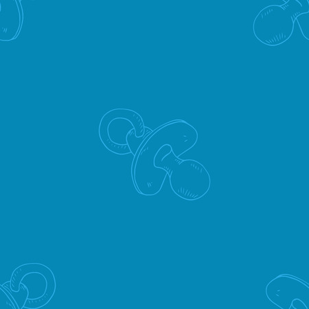 Baby nipple seamless pattern. Vector illustration seamless pattern of dummy for a child. Hand drawn pacifier.のイラスト素材
