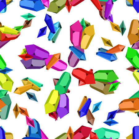 Crystals seamless pattern. Vector illustration of a seamless pattern of crystals.のイラスト素材