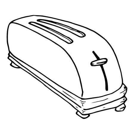 Toaster icon. Vector of a toaster. Toaster hand drawn.のイラスト素材