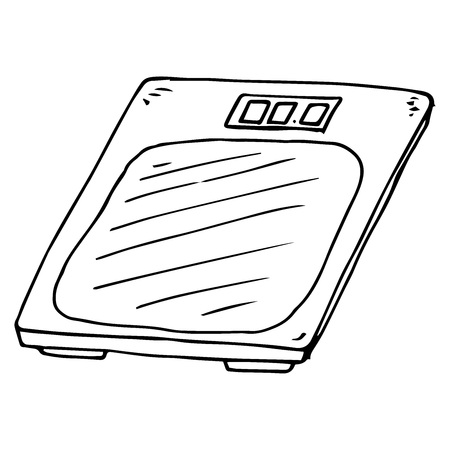 Scales icon. Vector illustration of scales. Hand drawn scales.のイラスト素材