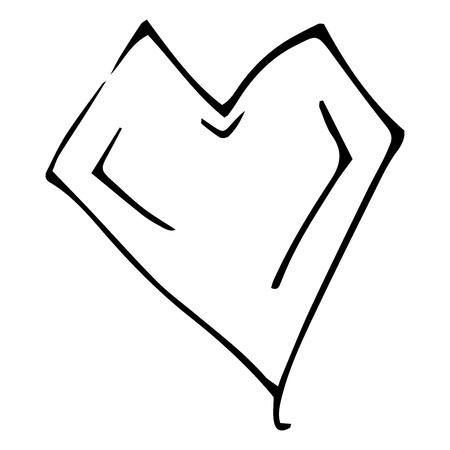 Heart of geometric shapes icon. Vector illustration triangular heart. Hand drawn heart.のイラスト素材