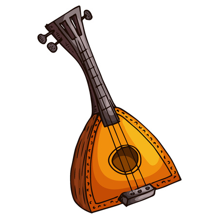 Balalaika. Vector illustration of a balalaika. Russian musical instrument balalaika.のイラスト素材
