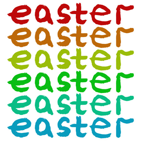 Background from the word Easter. Lettering Easter. Brush ink calligraphy word Easter. Handwritten phrase Easter.のイラスト素材