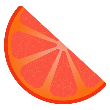 Grapefruit icon. Vector illustration of a piece of grapefruit. Grapefruit cut. Citrus.のイラスト素材
