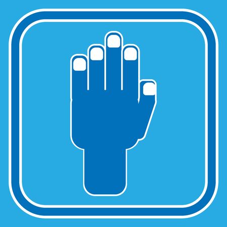 Vector illustration of a human hand.のイラスト素材