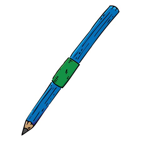Pencil icon. Vector illustration of clerical pencil. Hand drawn drawing and drawing tool.のイラスト素材