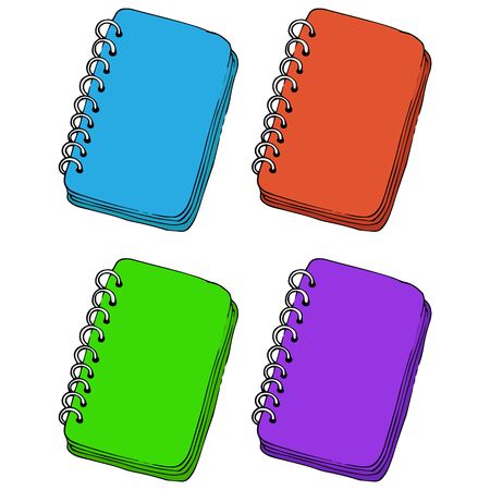 Set notepad, sketchbook icon. Vector illustration of a notebook for drawing, sketchbook. Hand drawn  sketchbook.のイラスト素材