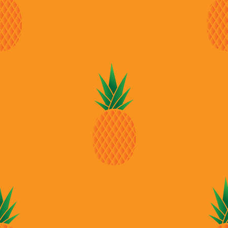 Pineapple seamless pattern. Vector illustration of a seamless pattern of pineapple.のイラスト素材