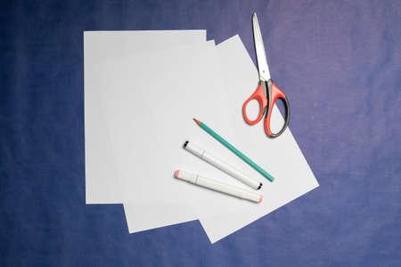 Step 1. DIY Halloween paper ghost. Halloween craft step by step instructions.の写真素材