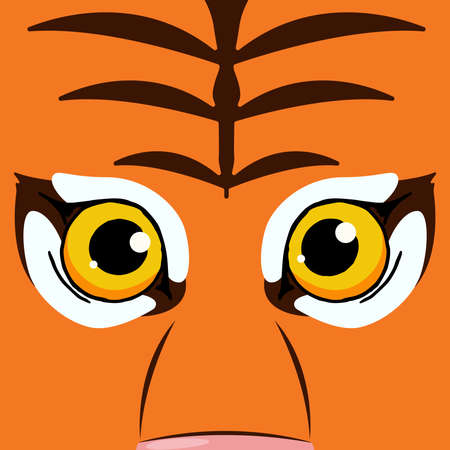 Cat's eyes. Hand drawn tiger's eyes.のイラスト素材