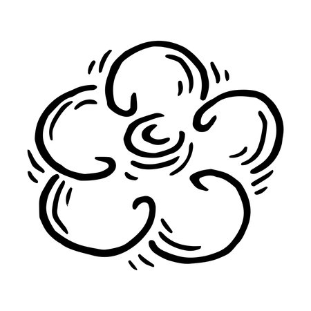 Flower children's drawing. Vector flower illustration. Logo flower.のイラスト素材