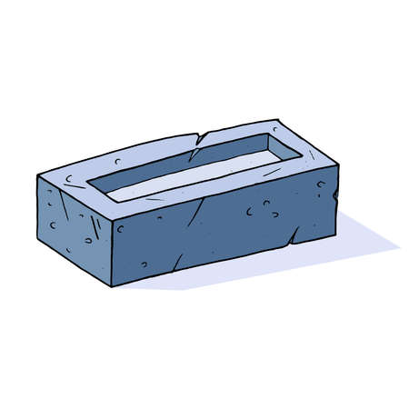 Brick icon. Vector gray brick building.のイラスト素材