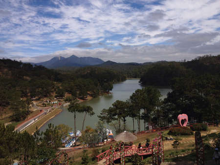 Beautiful scenery of Valley of Love in Dalat, Vietnamの素材