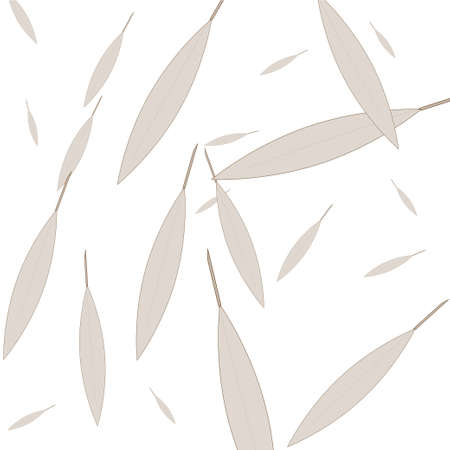 elegant leaves give a romantic mood and a happy smile on your faceのイラスト素材