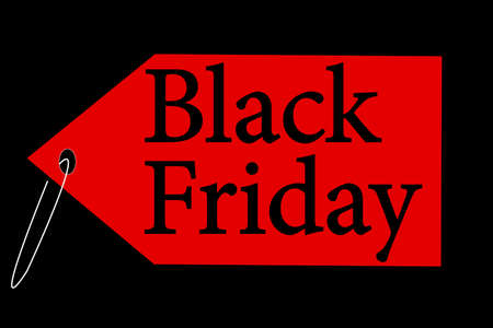 Price tag sale black Friday illustrationのイラスト素材