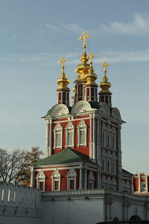 transfiguration (north) gate monastery tserkov.novodevichy, moscow.の写真素材