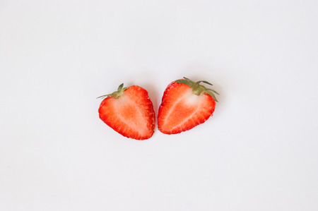 strawberry isolated on white backgroundの写真素材
