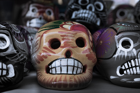 Crafts of the skull heads of Mexico.