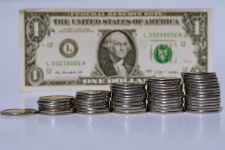 The dollar and the Mexican peso remain stable.の写真素材