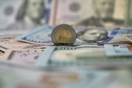 The Mexican peso trembles at the dollars.の写真素材