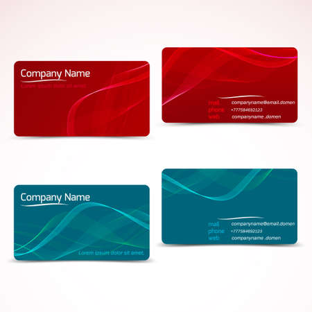 Business cards, template or visiting card set. Vector illustration.のイラスト素材