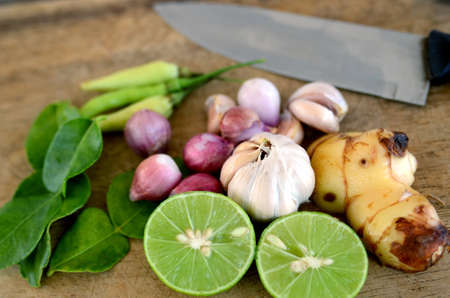 Ingredients of Thai spicy food, tom yumの写真素材