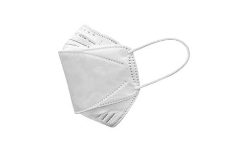 Medical protective mask on white background, Prevent Corona virus.の写真素材
