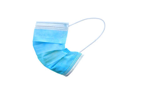 Medical protective mask on white background, Prevent Corona virus.の写真素材