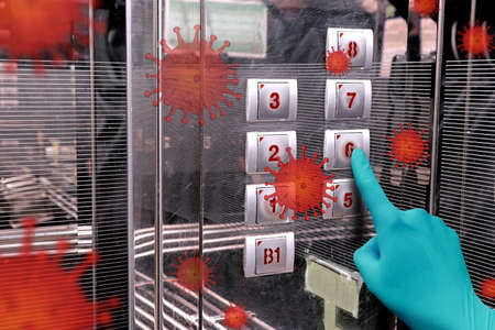Medical protective gloves Covid-19, For safety in daily useの写真素材