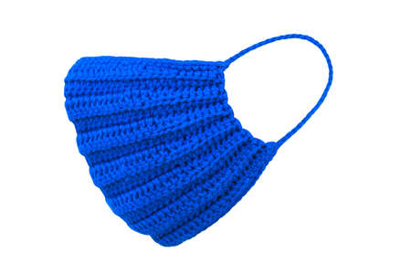 Handmade mask Made from yarn protection Coronavirus,  Handmade cloth mask. Self-protection for avoid virus infectionの写真素材