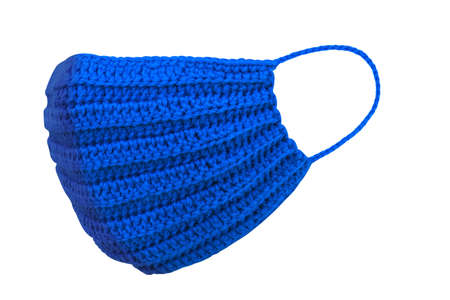 Handmade mask Made from yarn protection Coronavirus,  Handmade cloth mask. Self-protection for avoid virus infectionの写真素材