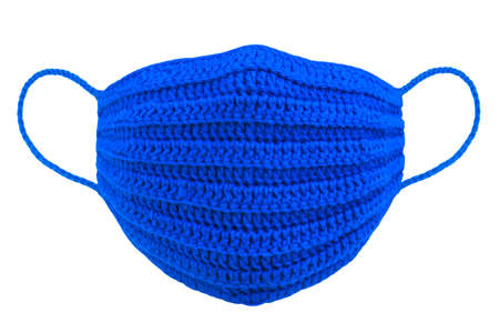 Handmade mask Made from yarn protection Coronavirus,  Handmade cloth mask. Self-protection for avoid virus infectionの写真素材