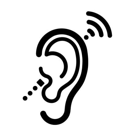 Universal access icon, hearing icon, accessibility icon, vectorのイラスト素材