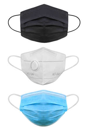 Doctor mask and corona virus protection isolated on a white backgroundの写真素材